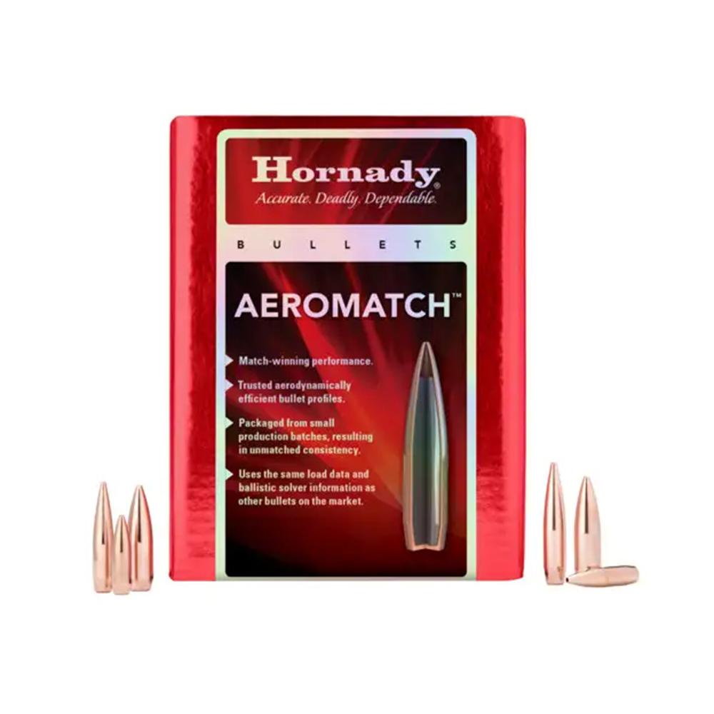 Hornady Mfg Hornady Aeromatch Rifle Bullets SEQUENTIAL .22 Cal .224" 77 gr (1-9") HPBT W/C 500/ct