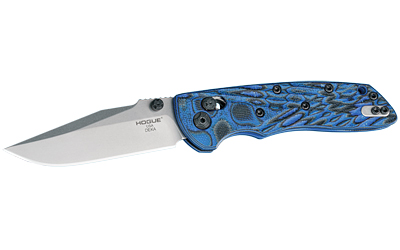 Hogue Deka 3.25" Clp Tmb G10 Blue Lv Folding Knife