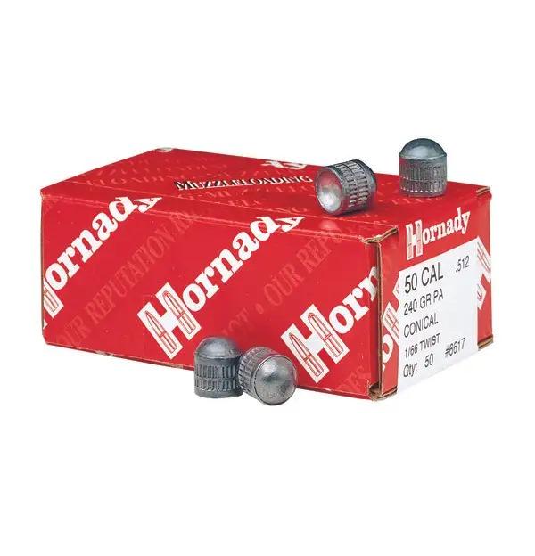 Hornady Mfg Hornady 50 cal 240 gr PA Conical Muzzleloader Bullets 50/ct Box