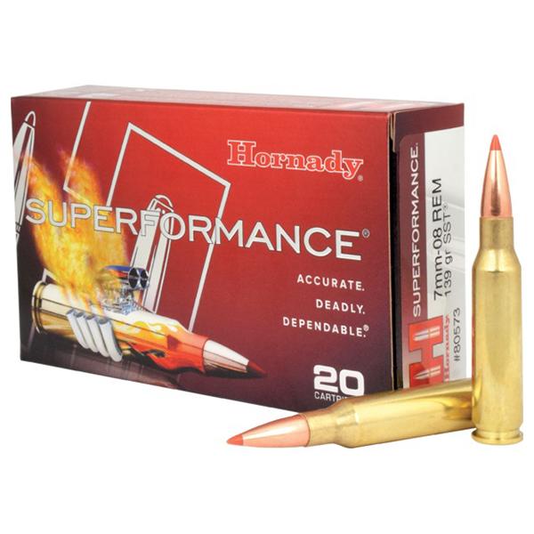 Hornady Mfg Hornady Superformance Rifle Ammunition 7mm-08 Rem 139 gr SST 2950 fps 20/ct