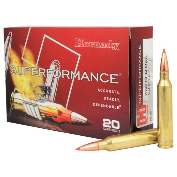 Hornady Mfg Hornady Superformance Rifle Ammunition 7mm Rem Mag 154 gr SST 3100 fps 20/ct