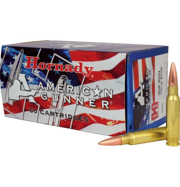 Hornady Mfg Hornady American Gunner Bulk Rifle Ammuntiton .308 Win 155 gr HP 50/ct
