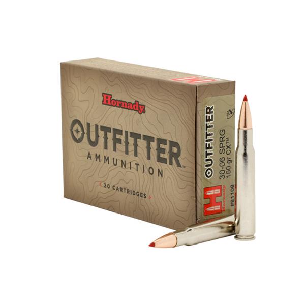 Hornady Mfg Hornady Outfitter Rifle Ammunition .30-06 Sprg 150gr CX OTF 3000 fps 20/ct