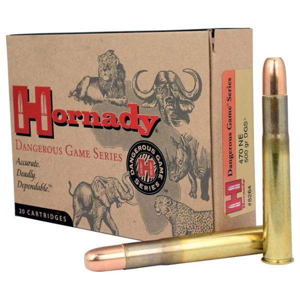 Hornady Mfg Hornady Dangerous Game Series Rifle Ammunition .470 NE 500 gr DGS 2150 fps 20/ct