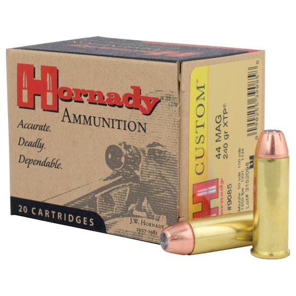 Hornady Mfg Hornady Custom Handgun Ammunition .44 Magazine 240 gr XTP 1350 fps 20/ct
