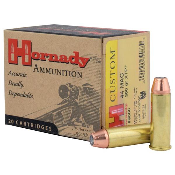 Hornady Mfg Hornady Custom Handgun Ammunition .44 Magazine 300 gr XTP 1150 fps 20/ct