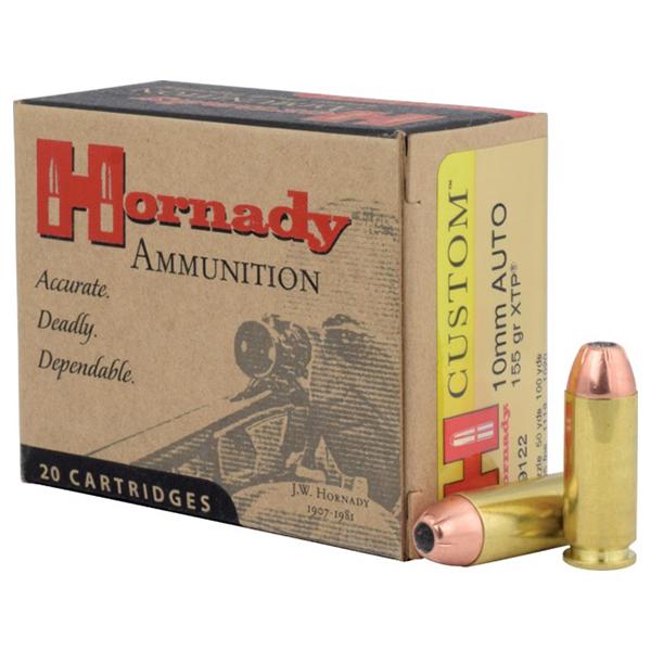 Hornady Mfg Hornady Custom Handgun Ammunition 10mm Auto 155 gr XTP 1410 fps 20/ct