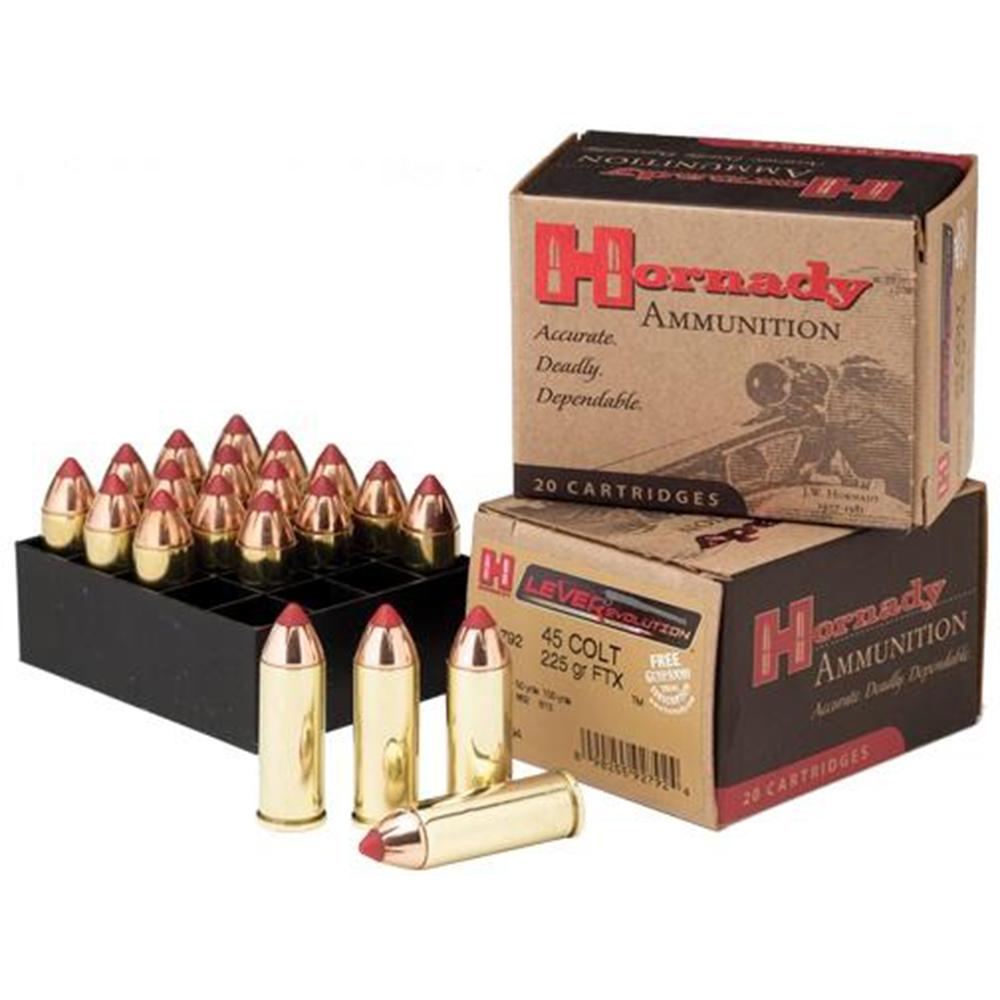 Hornady Mfg Hornady LEVERevolution Handgun Ammunition .45 Colt 225 gr FTX 960 fps 20/ct