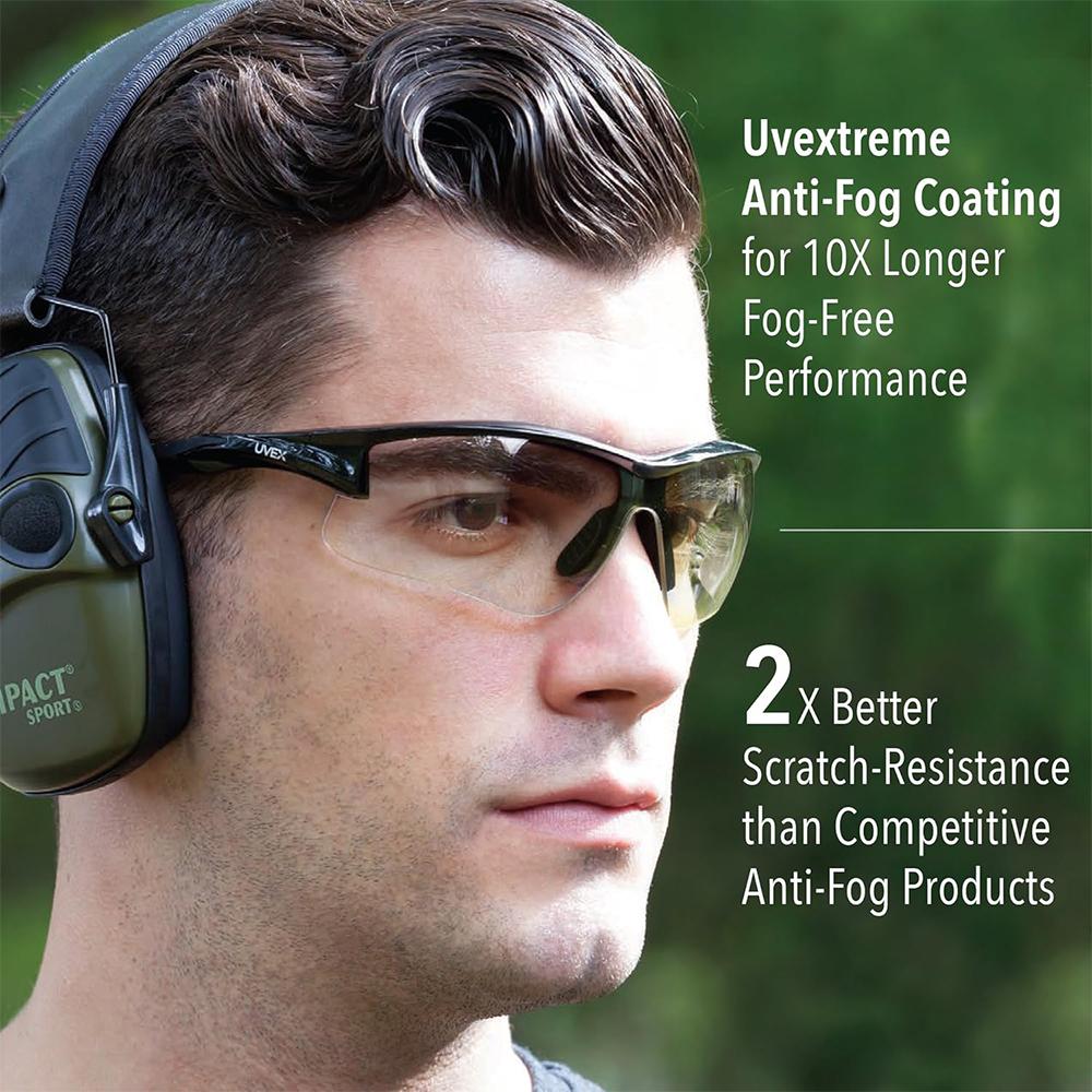 Howard Leight UVEX Acadia Shooting Glasses Black with Clear Lens Howard Leight UVEX Acadia Shooting Glasses Black with Clear Lens