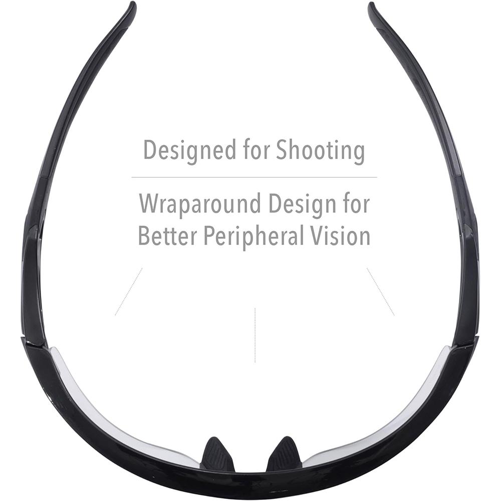 Howard Leight UVEX Acadia Shooting Glasses Black with Clear Lens Howard Leight UVEX Acadia Shooting Glasses Black with Clear Lens