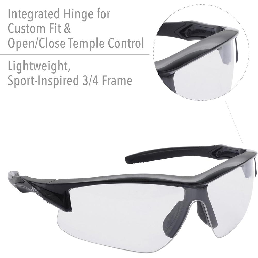 Howard Leight UVEX Acadia Shooting Glasses Black with Clear Lens Howard Leight UVEX Acadia Shooting Glasses Black with Clear Lens