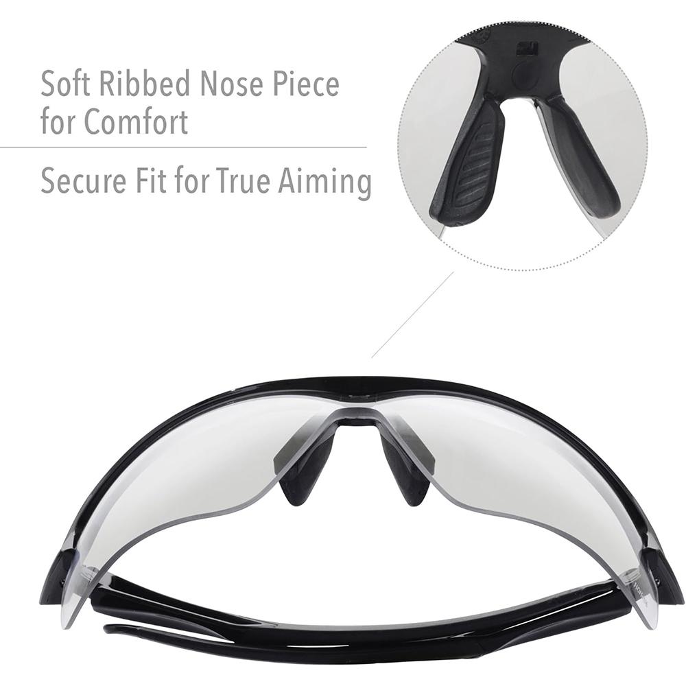 Howard Leight UVEX Acadia Shooting Glasses Black with Clear Lens Howard Leight UVEX Acadia Shooting Glasses Black with Clear Lens