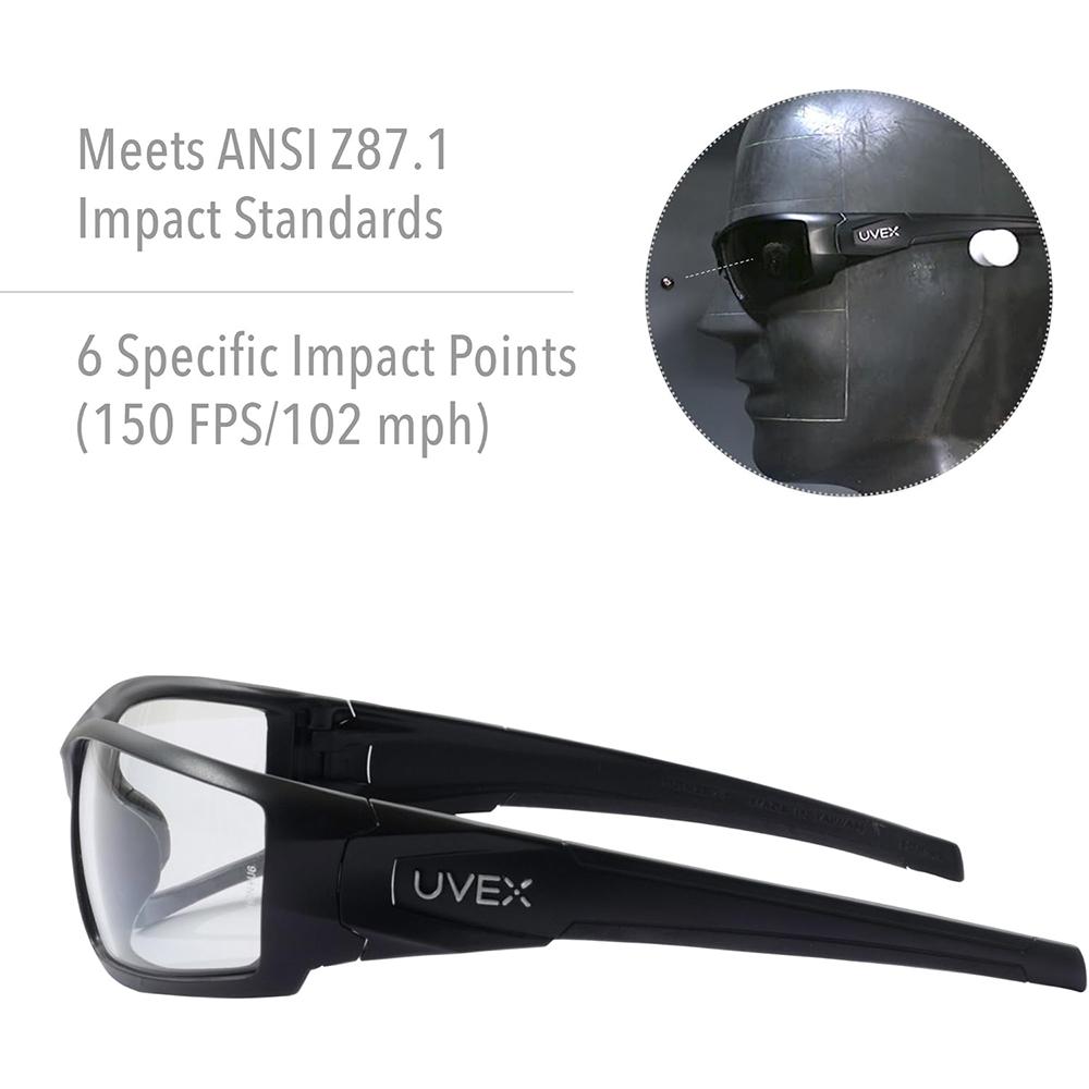 Howard Leight UVEX Hypershock Shooting Glasses Black with Clear Lens Howard Leight UVEX Hypershock Shooting Glasses Black with Clear Lens