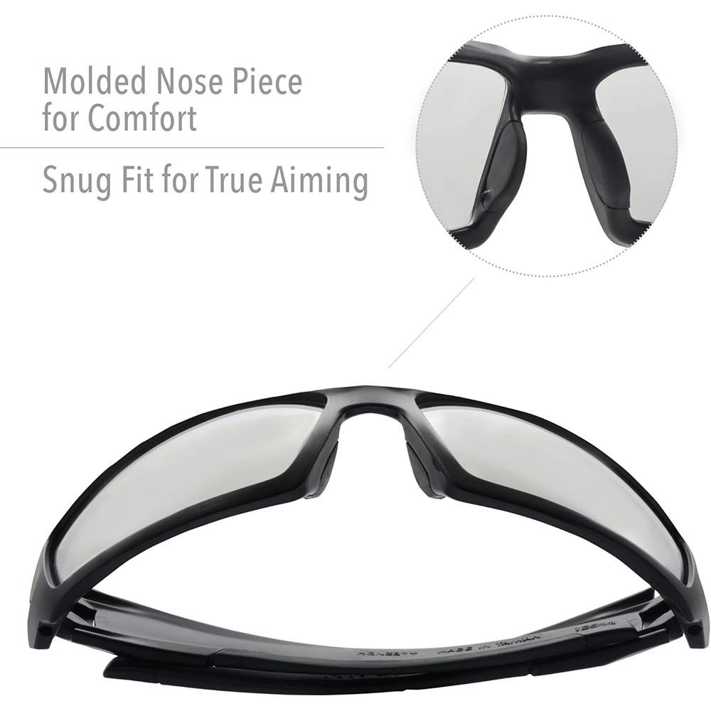 Howard Leight UVEX Hypershock Shooting Glasses Black with Clear Lens Howard Leight UVEX Hypershock Shooting Glasses Black with Clear Lens