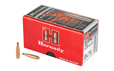 Hornady Eld-M 22CAL .224 75GR 100CT ELD Match