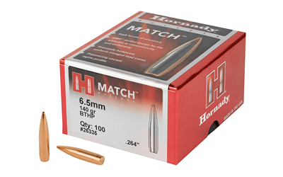 Hornady Match Bullets 6.5mm .264" 140 gr BTHP 100/ct