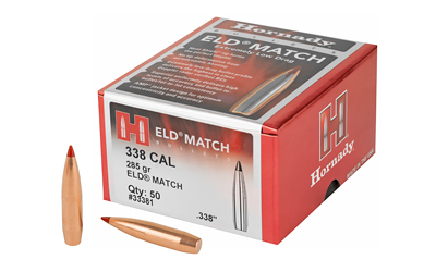 Hornady ELD Match Bullets with Heat Shield .338 cal .338" 285 gr 50/ct