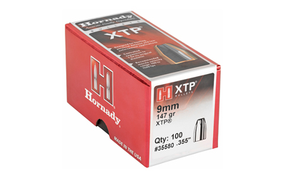 Hornady Handgun Bullets 9mm .355" 147 gr XTPHP 100/ct Hornady Handgun Bullets 9mm .355" 147 gr XTPHP 100/ct