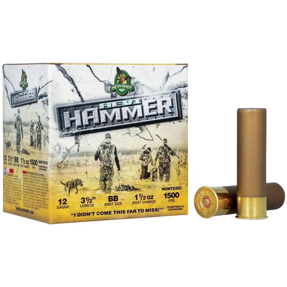 Environ Metal Inc HEVI-Shot Hevi-Hammer Shotshell 12ga 3.5" 1.5oz 1500 fps #BB 25/ct