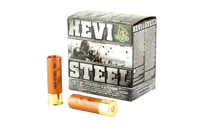 Environ Metal Inc HEVI-SHOT HEVI-Steel Shotshells 12 ga 3" 1-1/4oz 1500 fps #4 25/ct