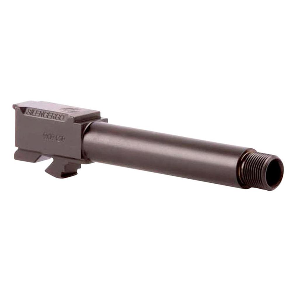 SilencerCo Threaded Barrel for Glock 43 9mm Luger 1/2x28 3.7" Black (SN Piston NOT