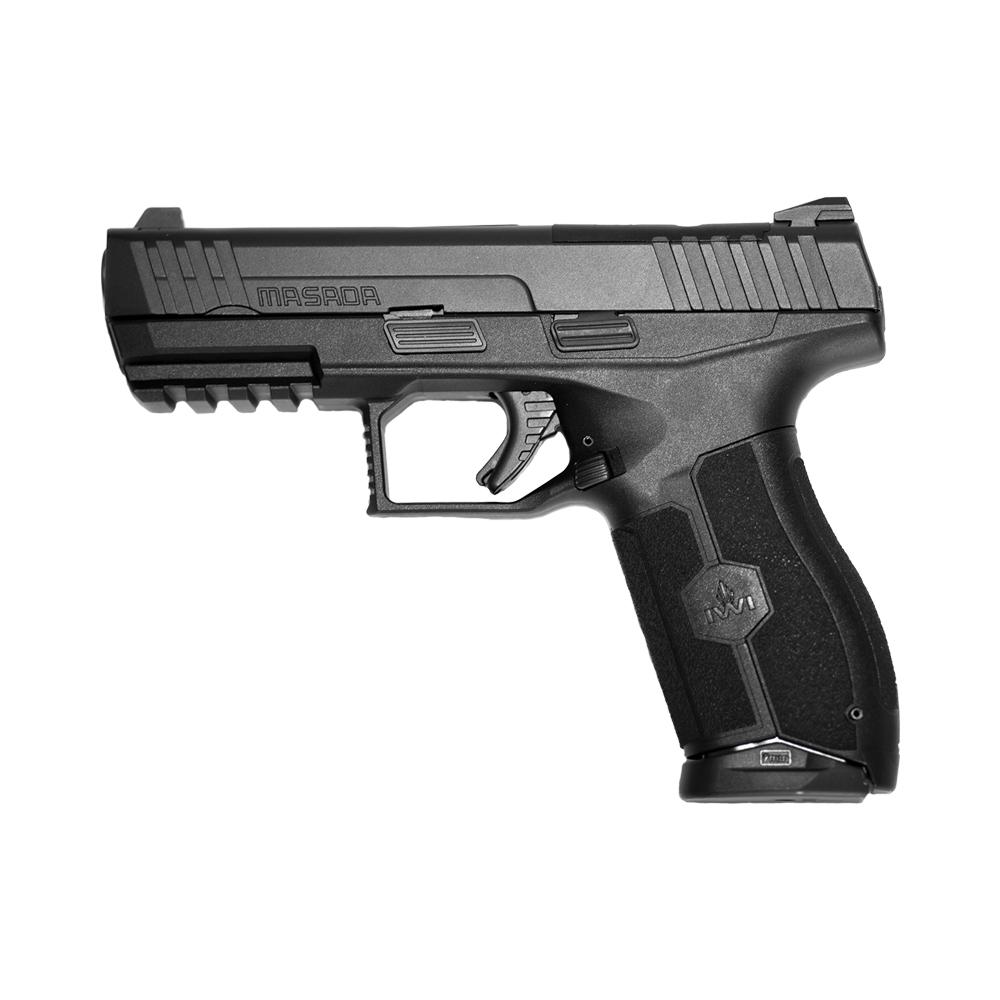 IWI MASADA Pistol 9mm 2 17/rd Magazines 4.1" Barrel Black 3-Dot Sight Optics Ready IWI MASADA Pistol 9mm 2 17/rd Magazines 4.1" Barrel Black 3-Dot Sight Optics Ready