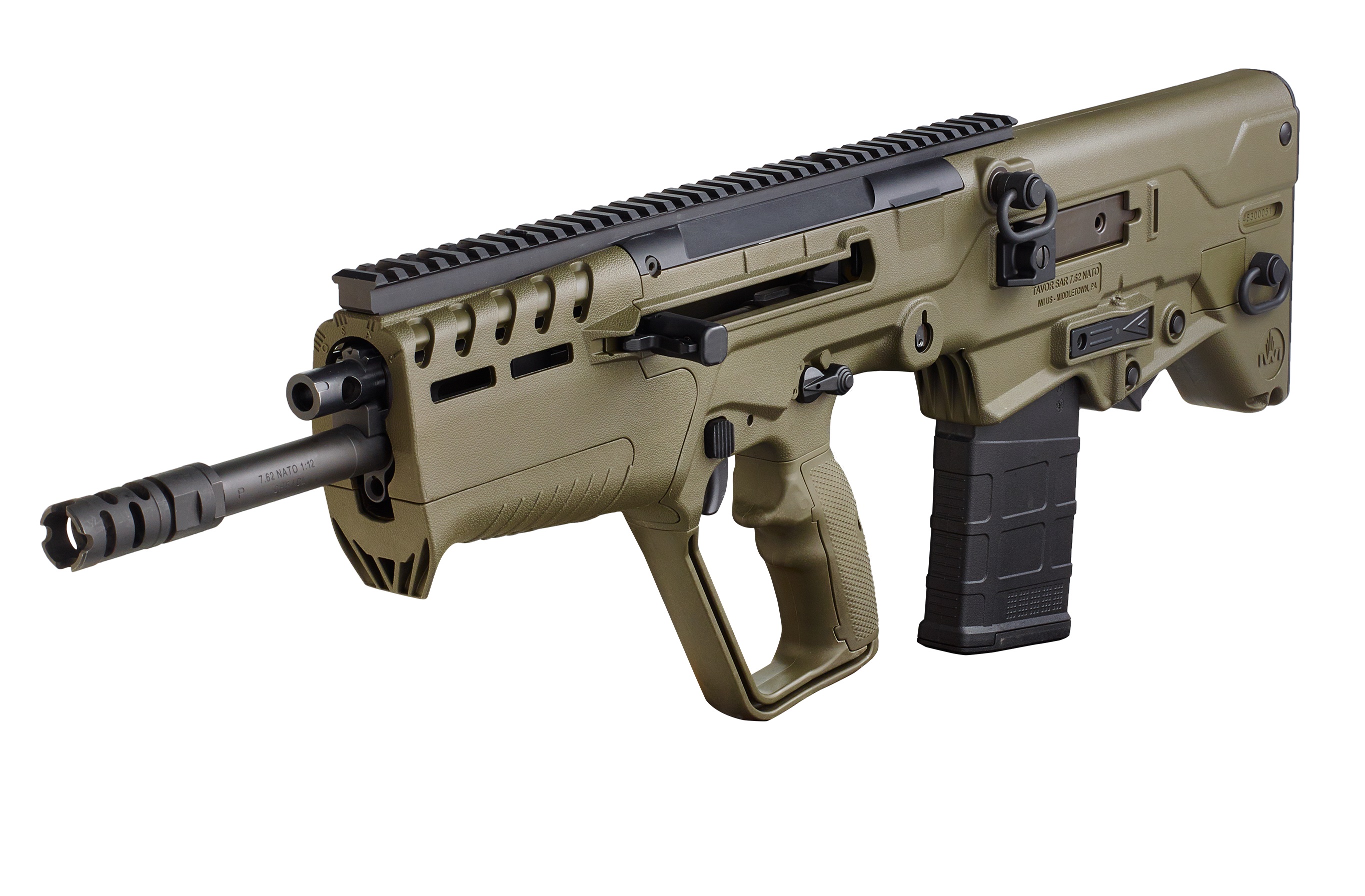 IWI US (Israel Weapon Industries) TAVOR 7 Bullpup Rifle - 308 Winchester 16.5" Barrel Right Hand 1-20rd Flattop OD