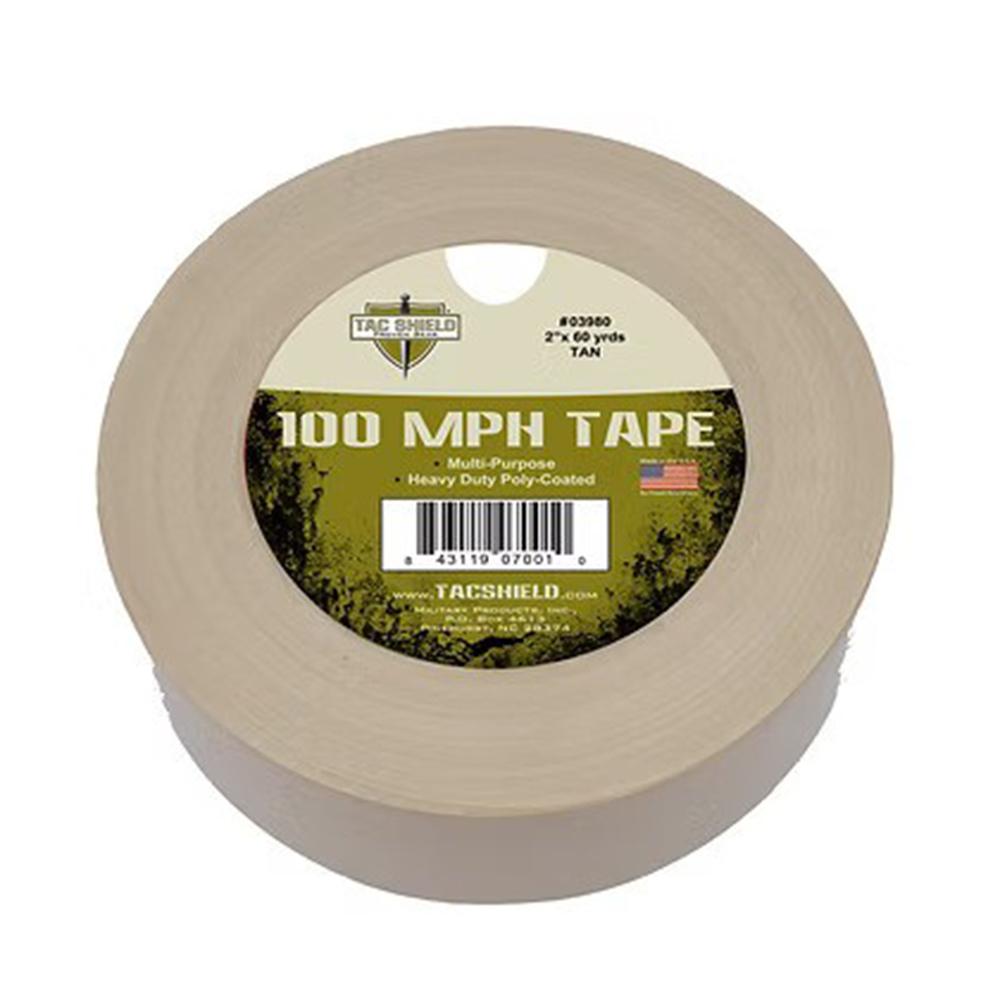 Military Products Tacshield 100 MPH Heavy Duty Tape 60 Yards Tan
