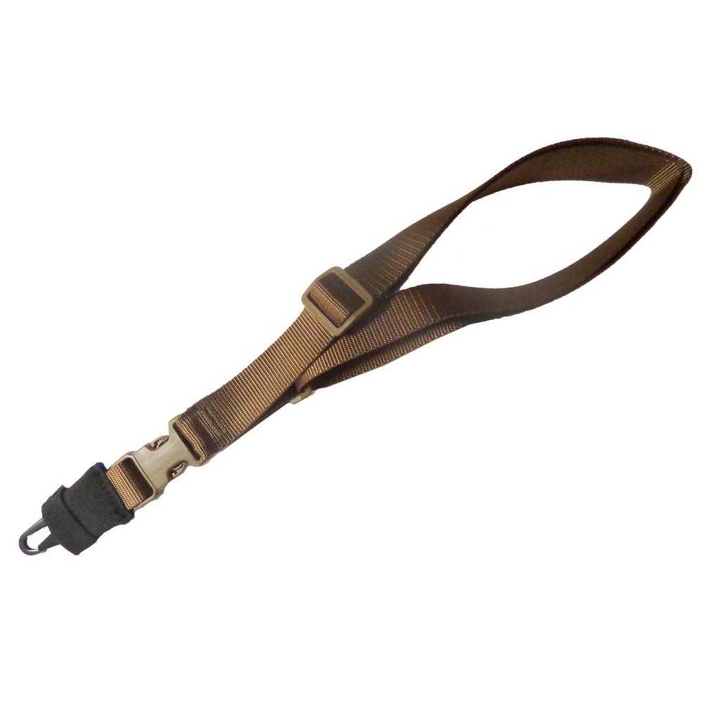 Military Products TacShield CQB Single Point Sling HK Hook Silencer Coyote 1 1/2in