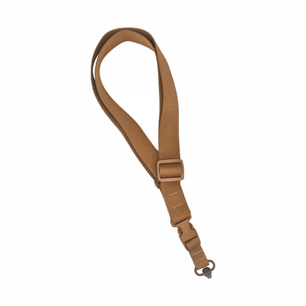 Military Products TacShield CQB Single Point Sling QD Push Button Swivel Coyote Brown