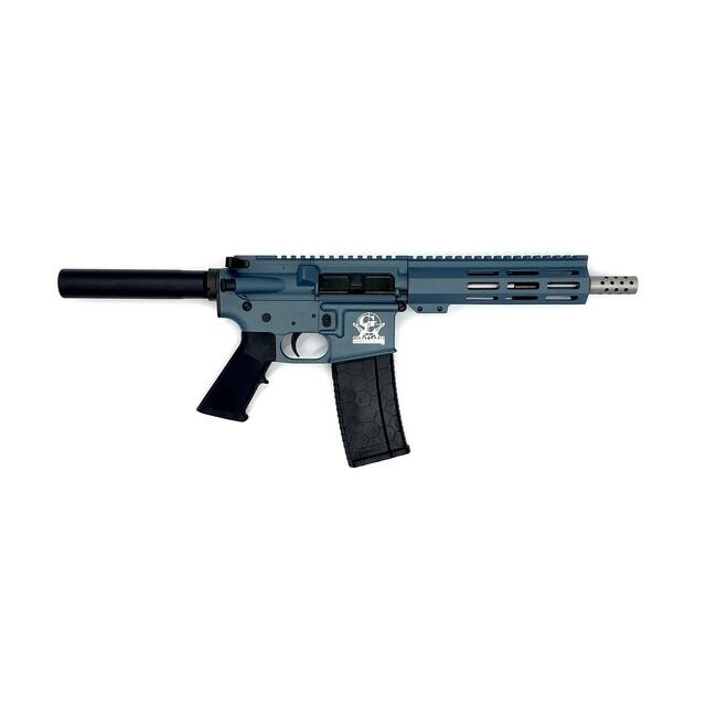 10 Ring Great Lakes AR-15 Handgun .223 Wylde 30rd Magazine 7.5" Stainless Barrel Blue Titanium