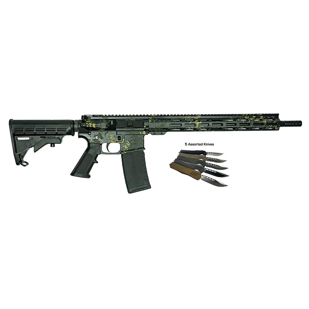 10 Ring Great Lakes AR-15 Rifle .223 Wylde 30rd Magazine 16" Barrel Lichen Black with 5 OTF