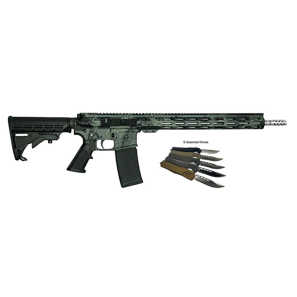10 Ring Great Lakes AR-15 Rifle .223 Wylde 30rd Magazine 16" Barrel Lichen Grey with 5 OTF 3-1/2"