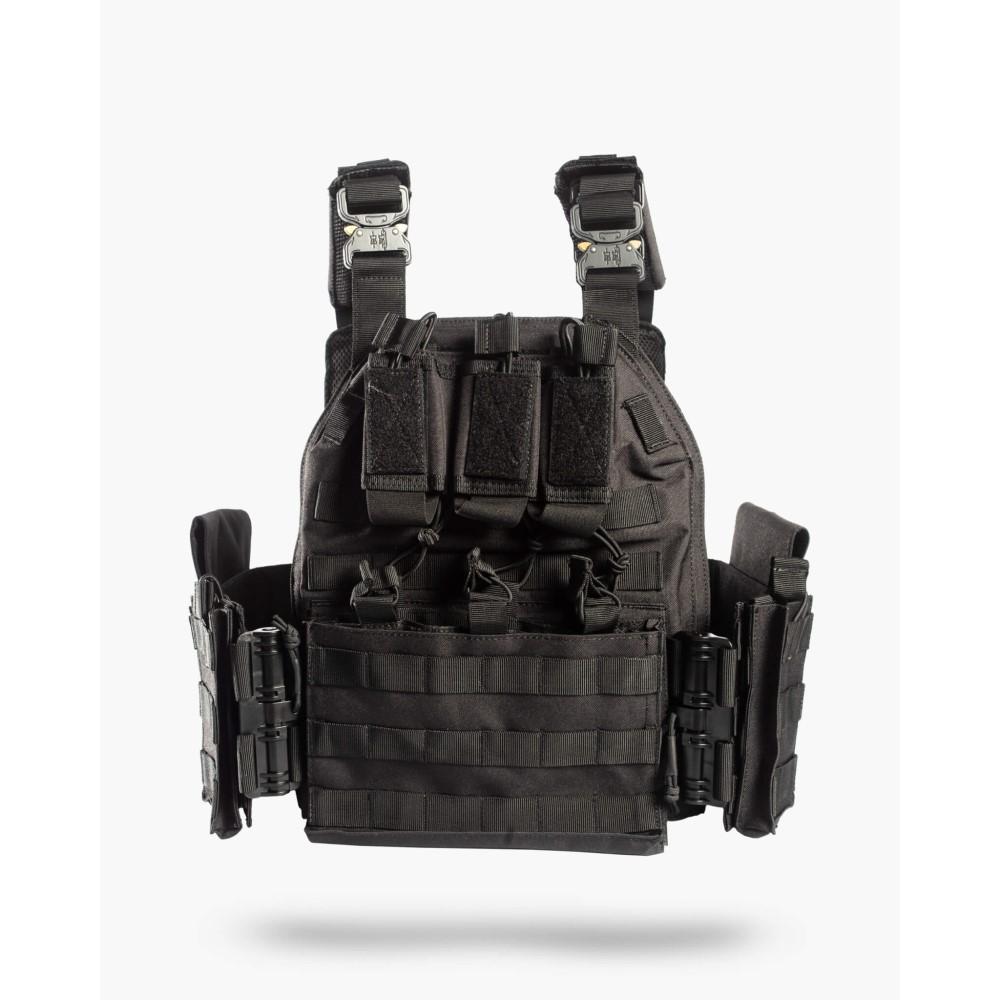 10 Ring Guard Dog Sheppard Body Armor Plate Carrier Black Quick Release