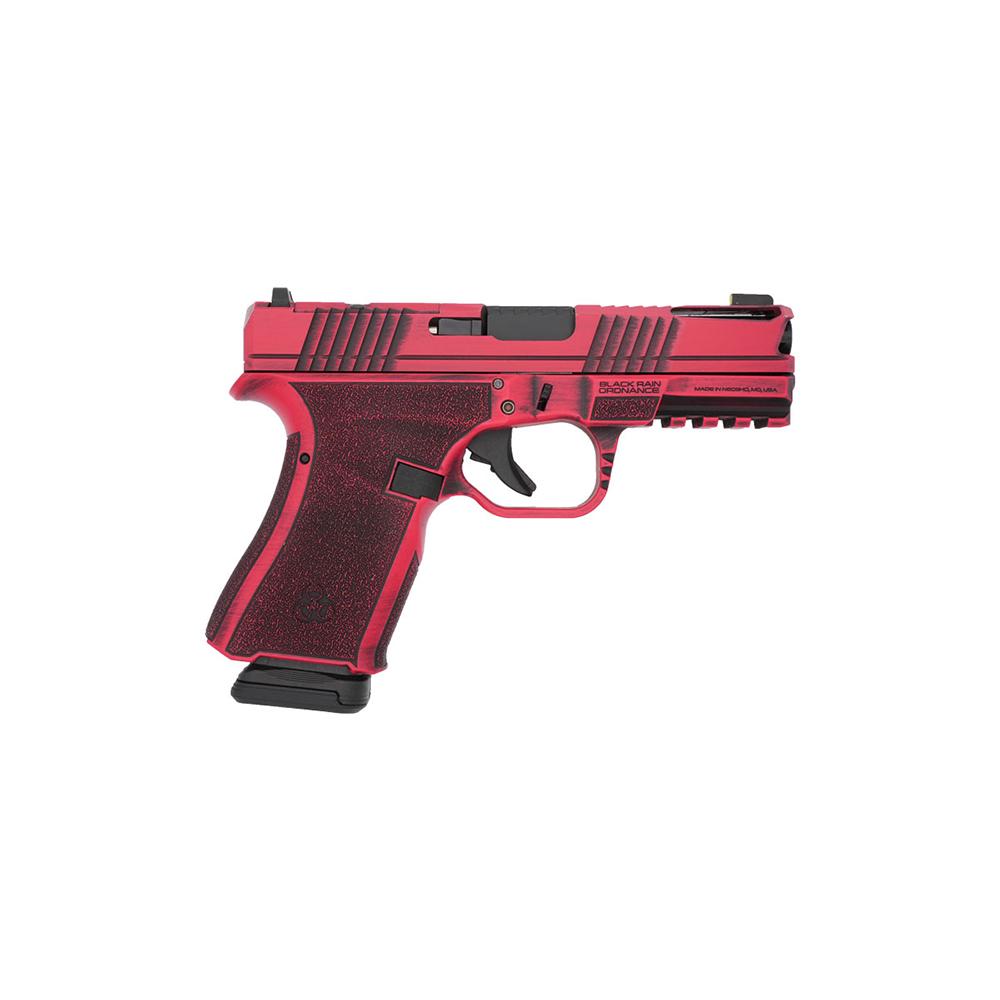 Black Rain Ordnance Inc Black Rain Ordnance Frontline+ Handgun 9mm Luger 15rd Magazine 3.75" Barrel Firehouse Red