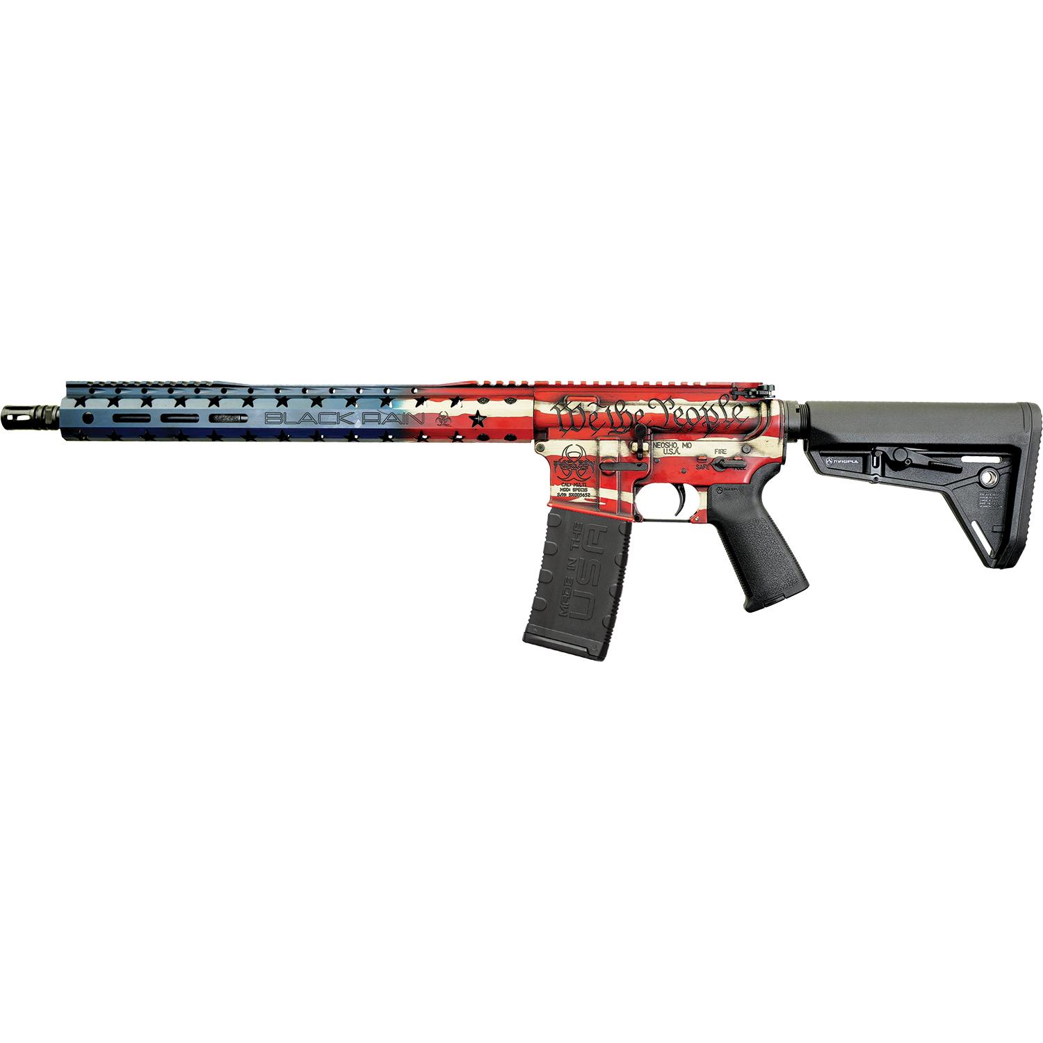 Black Rain Ordnance Inc Black Rain Ordnance Spec+ Patriot Rifle 5.56mm 30rd Magazine 16" Barrel Old Glory "We the