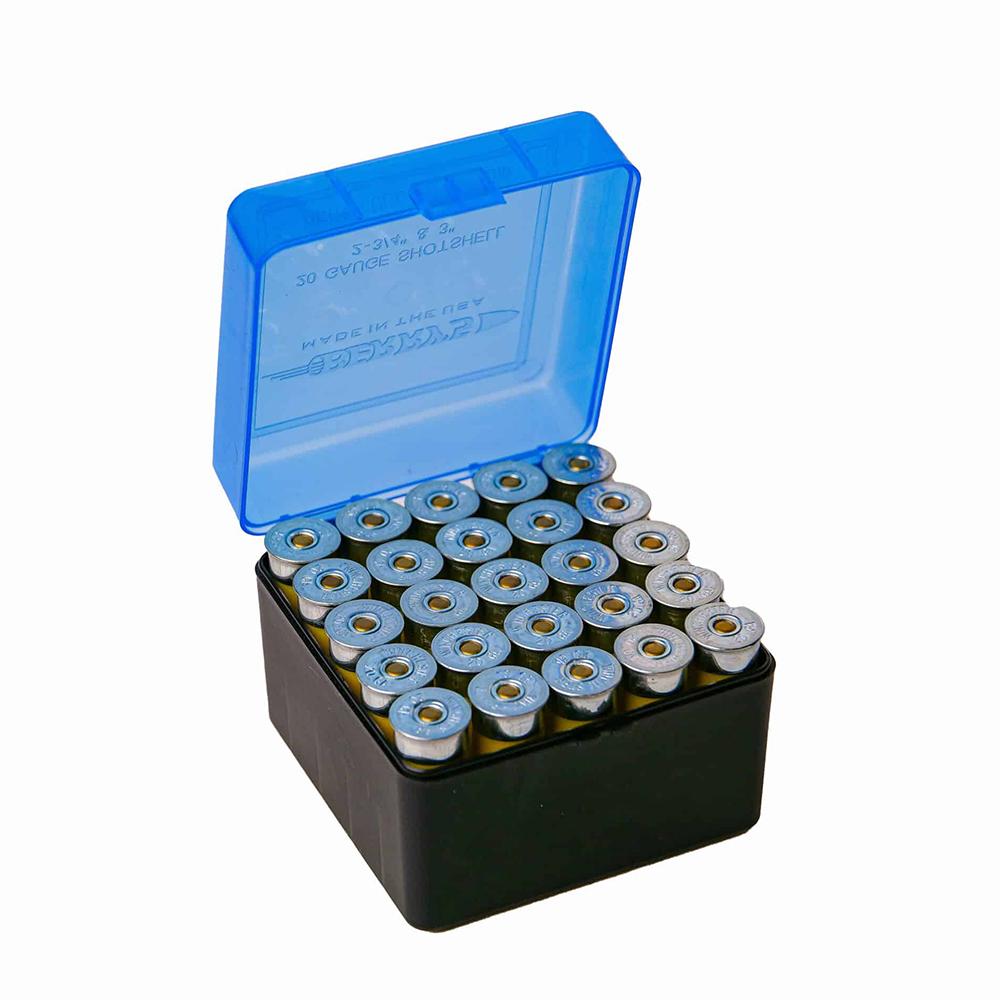 Berry's Shot Shell Ammo Box 20 ga 3" 25rd Blue/Black Berry's Shot Shell Ammo Box 20 ga 3" 25rd Blue/Black