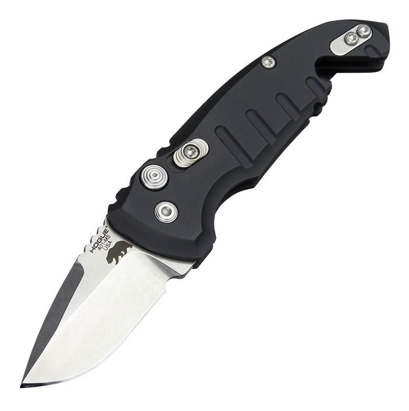Hogue Knife Hogue Knives A01 Microswitch CA Legal Auto Knife Black (1.8" Stonewash)