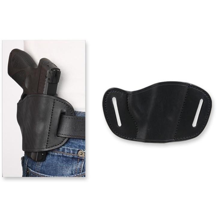 Bulldog Cases Bulldog Molded Leather Belt Slide Holster for Most Large Frame Autos Black Right Hand