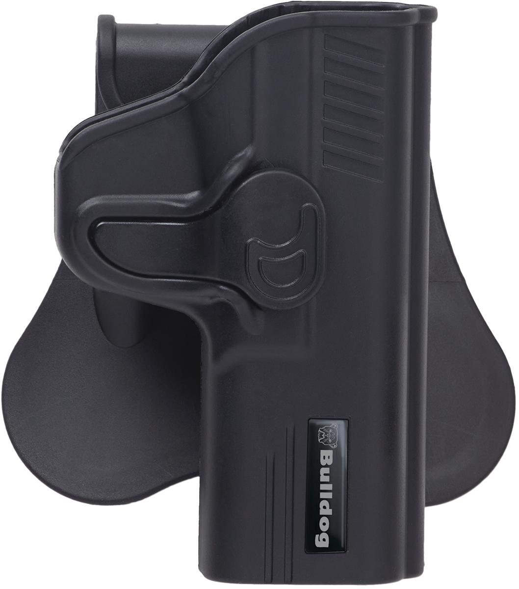 Bulldog Cases Bulldog Rapid Release Polymer Holster with Paddle Fits Glock 43 Black Right Hand