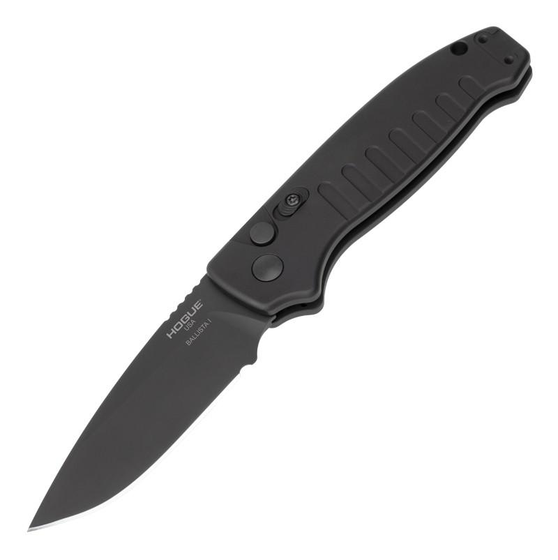Hogue Knife Hogue Ballista I Automatic Folder Knife 3 1/2" Drop Point Blade Black