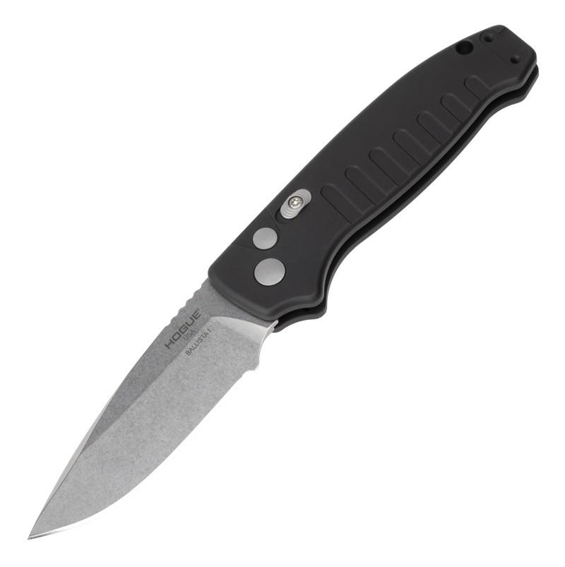 Hogue Knife Hogue Ballista I Automated Folder Knife 3 1/2" Drop Point Blade Black
