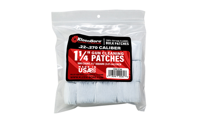 Kleen Bore KleenBore 1 1/4" Bore Cleaning Patches .22-.270 Cal .410-20 ga 500/ct