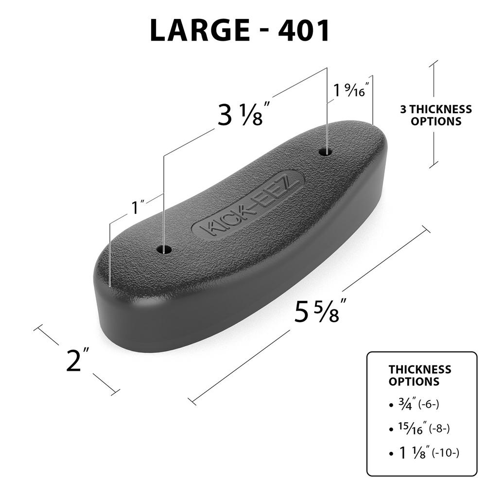 Kick-EEZ Trap Recoil Pad 1-7/8" x 5-1/4" x 3/4" Black Kick-EEZ Trap Recoil Pad 1-7/8" x 5-1/4" x 3/4" Black