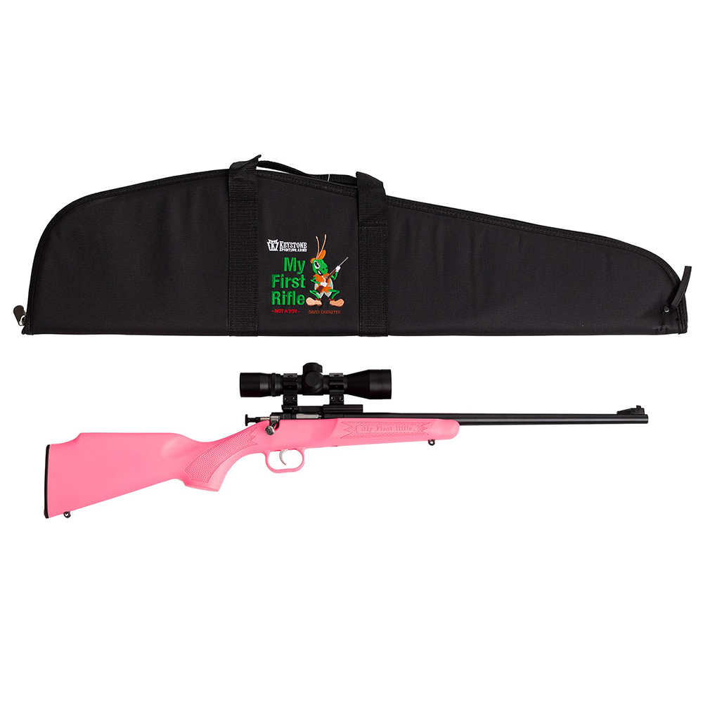 Keystone Sporting Arms Keystone Pink Synthetic .22LR Rifle w Scope Mount & Case