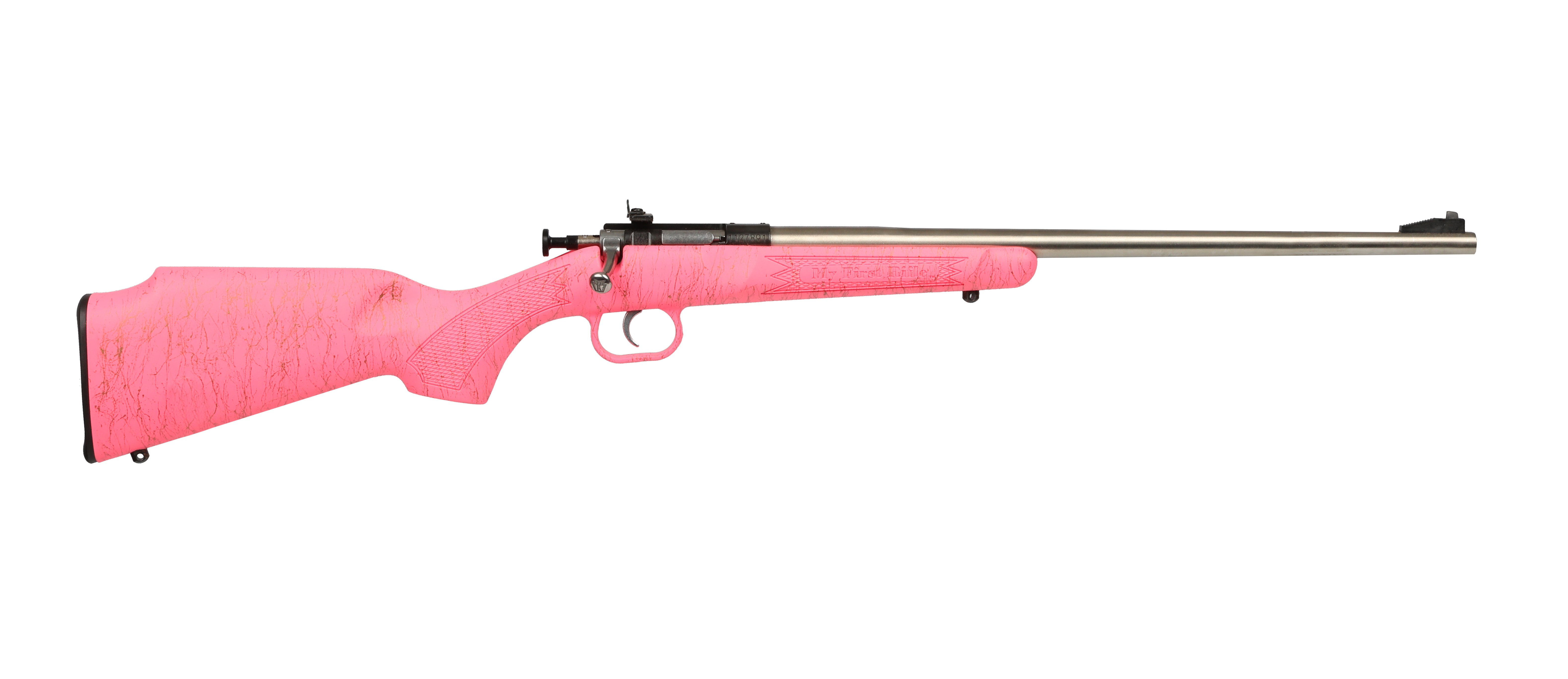 Keystone Sporting Arms Keystone Crickett 22LR Stainless Pink/gold Web