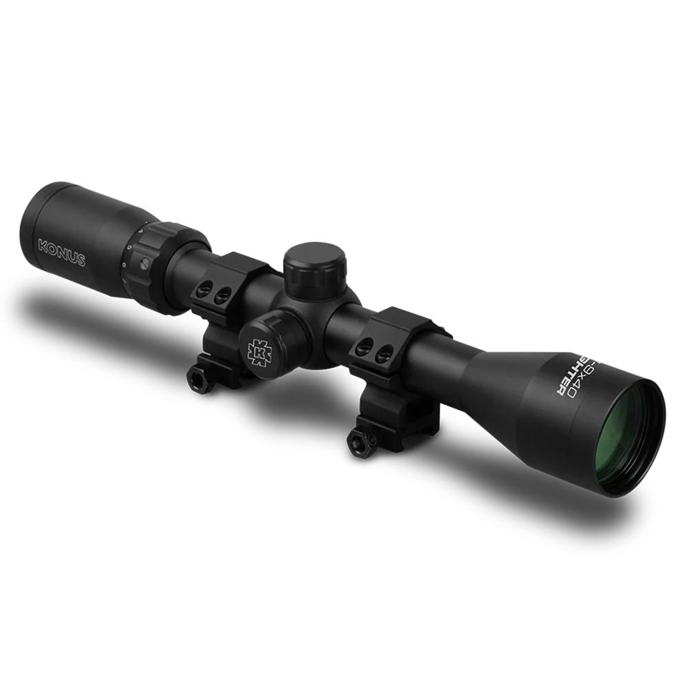 Konus Optics Konus Fighter Rifle Scope 3-9x40 1.18" 30/30 Black with Rings