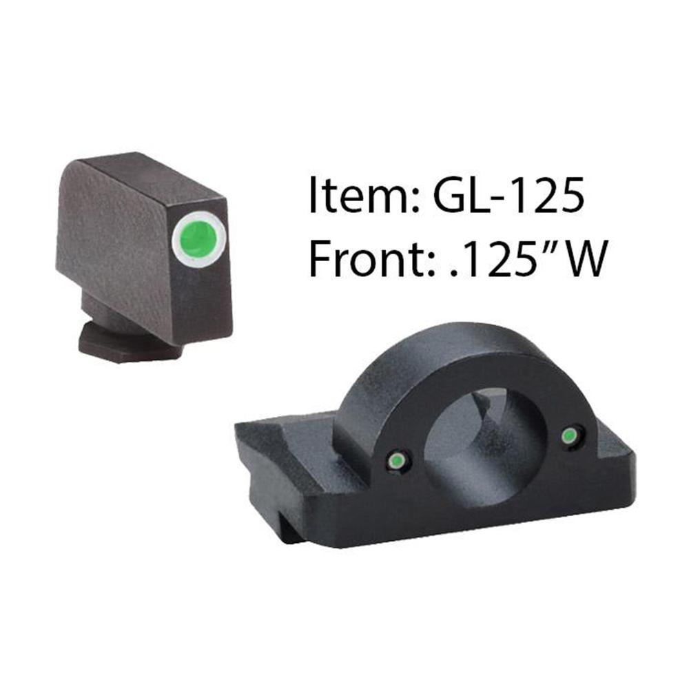 AmeriGlo Ghost Ring Night Sight Set For Select Glocks / Front Tritium - Green - Front