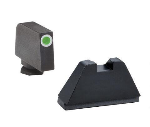 AmeriGlo Tritium Tall Sights for all Glock Models except 42 43 -Green/White Outline