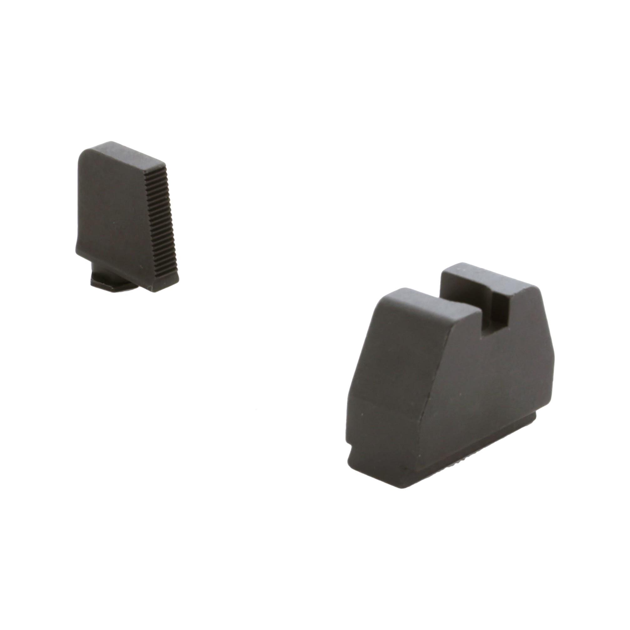 AmeriGlo 8XL Tall Black Serrated .475 Front Flat Black .578 Rear Handgun Sight Glock